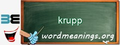 WordMeaning blackboard for krupp